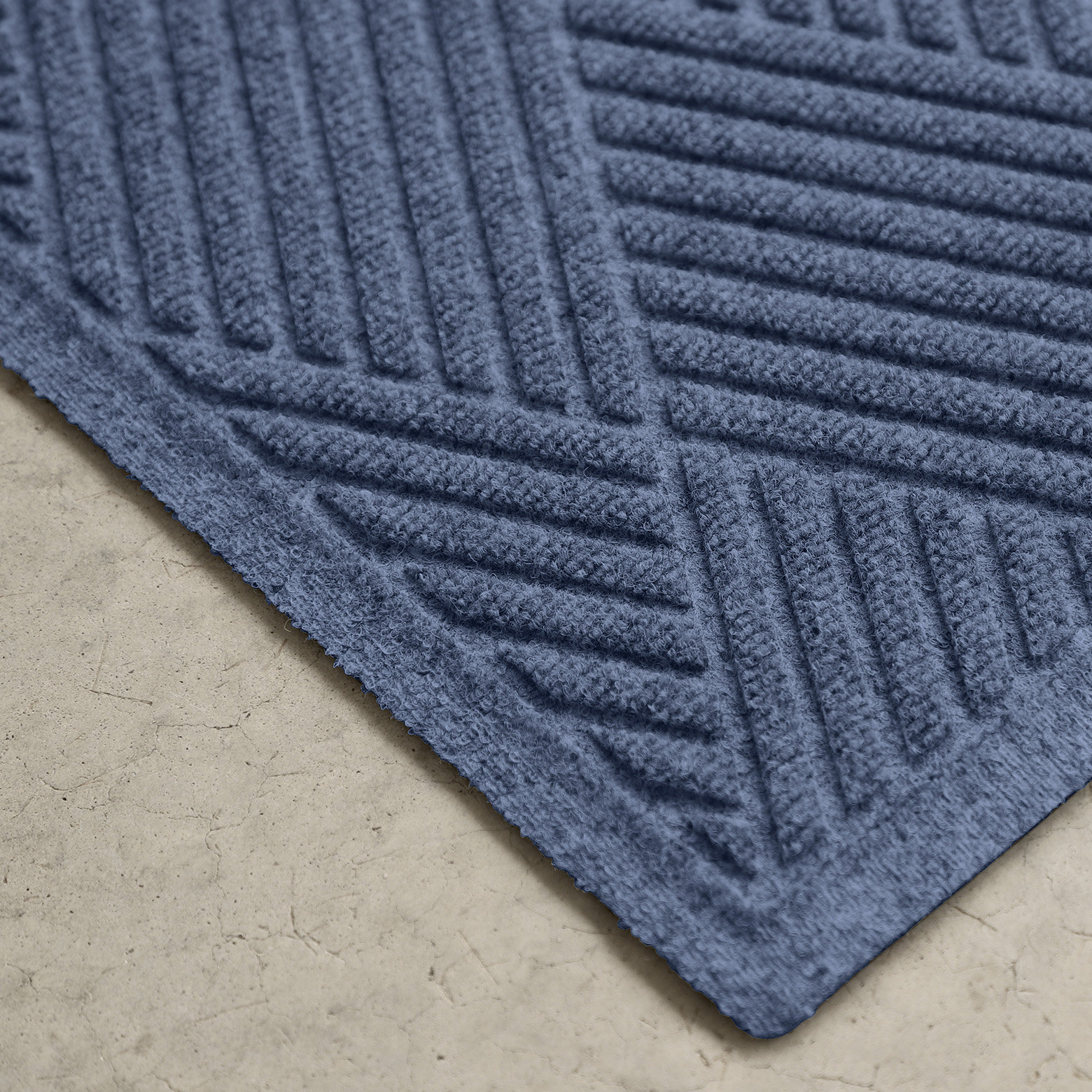 WaterHog Diamonds Non-Slip Doormat, Navy, Rectangle 2' x 3'
