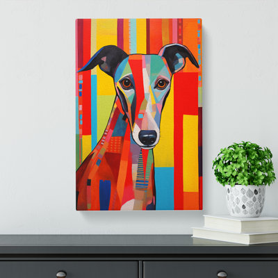 Whippet Constructivism No.3 - Wrapped Canvas