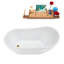 1404.6mm x 718.8mm Freestanding Soaking Acrylic Bathtub-206906362