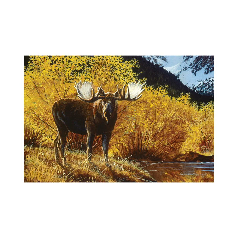Moose IV by Jan Martin Mcguire - Wrapped Canvas Painting, 66.04 cm H x 45.72 cm W x 1.91 cm D
