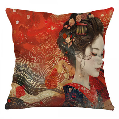 Coussin décoratif en coton Geisha