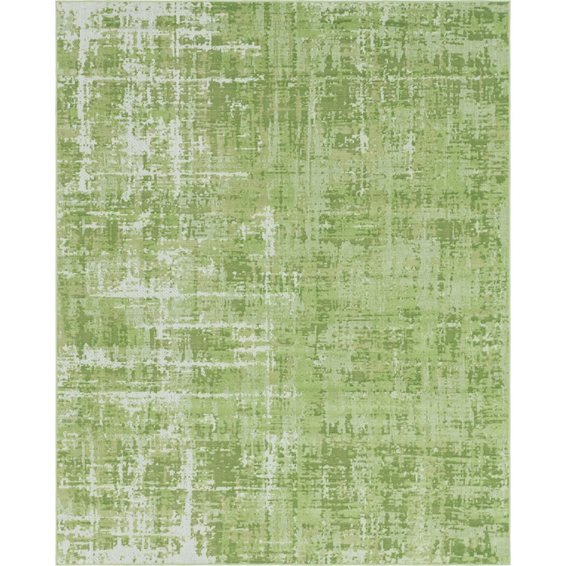 Tapis décoratif, Rectangle 7 pi 10 po x 10 pi, Vert
