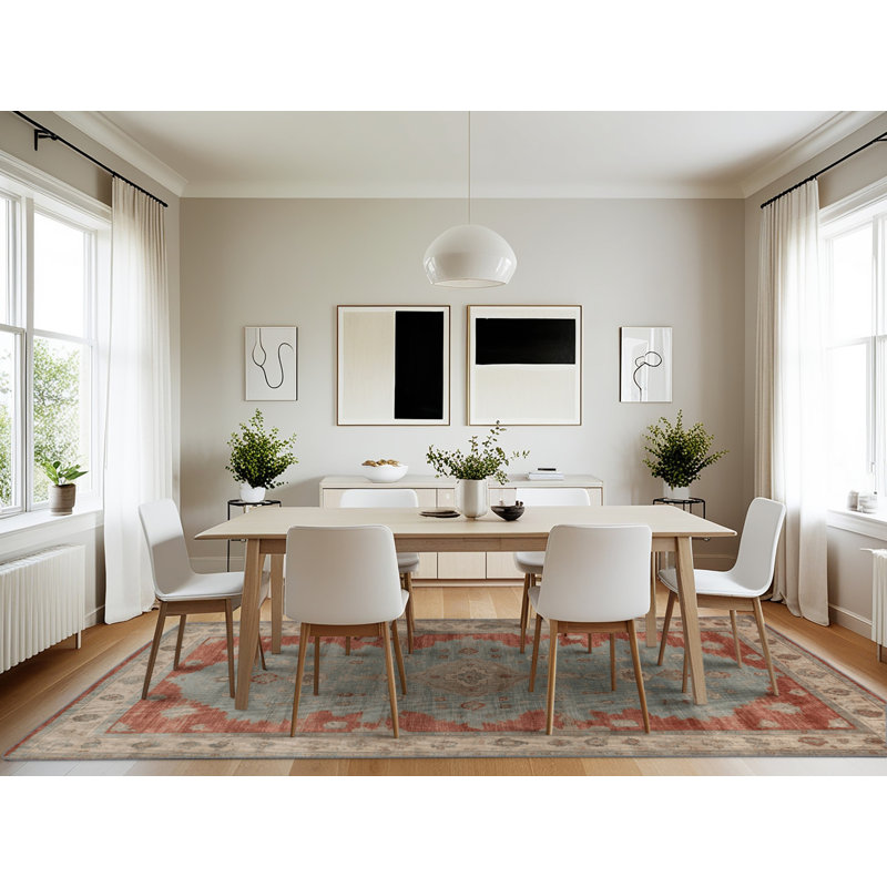 Machine Washable Overdyed Gray Area Rug, Rectangle 7' x 10'