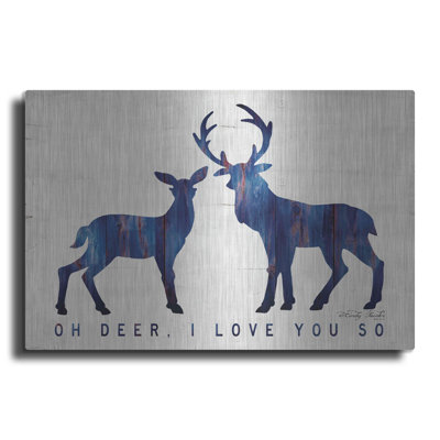 «Oh Deer, I Love You So» par Cindy Jacobs sur métal