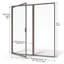Porte de douche avec cadre Deluxe l 58 "x H 68,63"-17243244-16968461