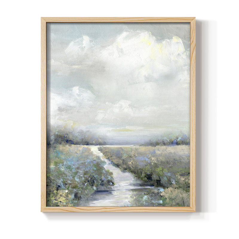 Reproduction encadrée péninsule - bois massif, H 15 po x l 12 po