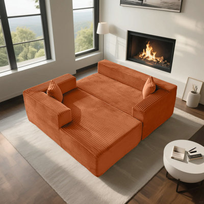 Canapé modulaire en forme de L Boneless