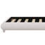Lit plateforme tapissier avec tissu épais, structure solide et design courbé élégant-114399567-114399569