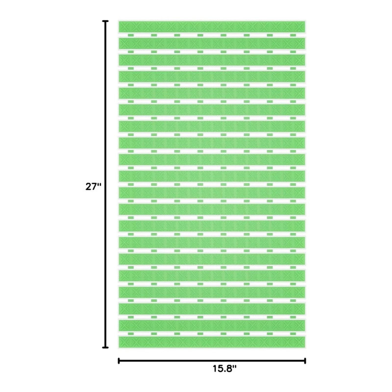 Tapis de bain en caoutchouc antidérapant avec ventouses vert
