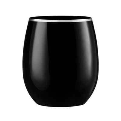 Disposable Stemless Plastic Wine Goblet 12 Oz