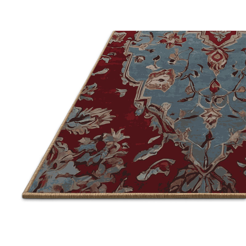 Tapis brun soyeux et moelleux, Rond 5 pi