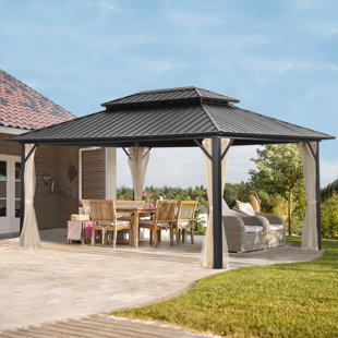 12 Ft. W x 16 Ft. D Aluminum Patio Gazebo