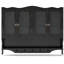 Armoire murale rétro avec 4 portes en verre et support à crochets ouvert Retro