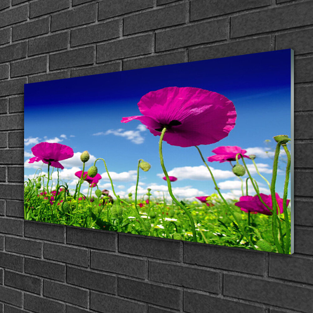 Meadow Flowers Nature - No Frame Print on Glass