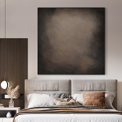 Effet - art mural très grand encadré abstrait Moody Brown - impression numérique (assemblage du cadre requis)