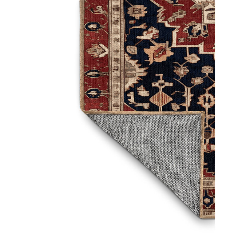 Tapis brun lavable à la machine, Carré 7 pi