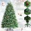 Arbre de Noël vert en cachemire artificiel vert avec lumières DEL-445762424
