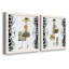 Swanky Shopper Gal - ensemble de 2 impressions encadrées sur toile-448980148-448980144