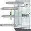 Double porte de douche coulissante encadrée avec verre trempé-113451294