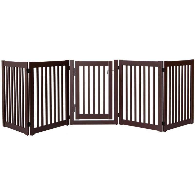 Barrière autoportante autoportante 32 po Clarissa, Acajou, H 32 po x l 32 po jusqu'à 108 po