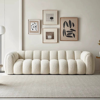 Creamy Pumpkin-Shaped Sofa