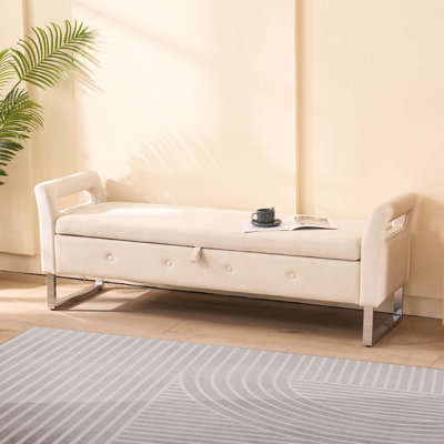 Banc de rangement capitonné l 67,89 po