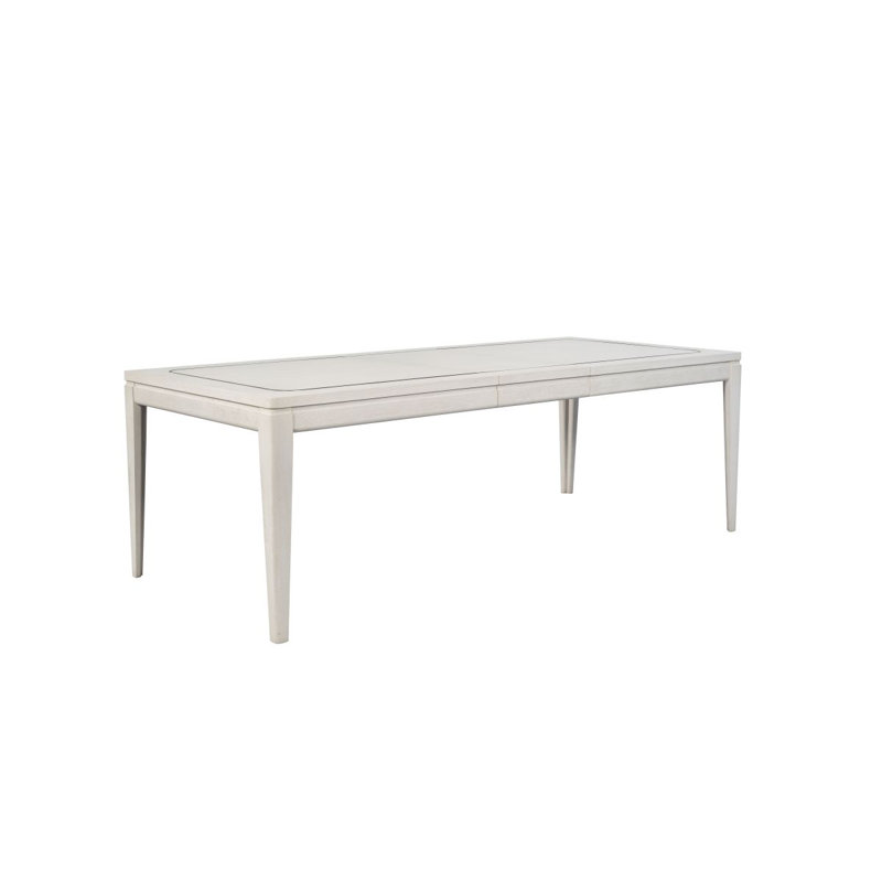 Expandable Leg Tablewith Metal Inlay - Vanilla