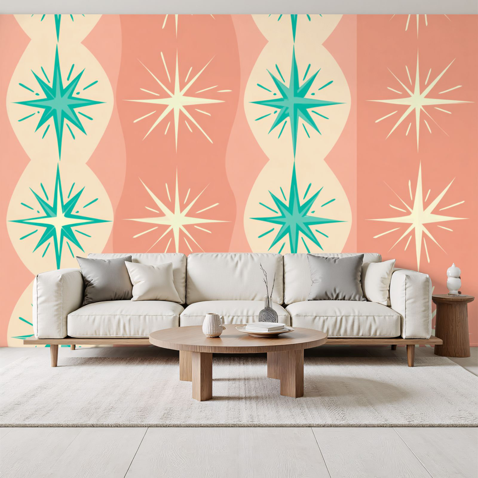 Red Barrel Studio® Peel and Stick Wallpaper 50s Mid Century Modern Wall ...
