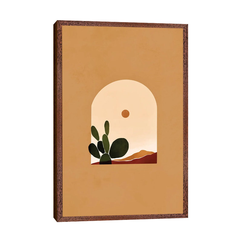 Desert Arch 2 1 Piece Wall Art on Canvas, 101.6 cm H x 66.04 cm W, Classic Brown Wood Framed