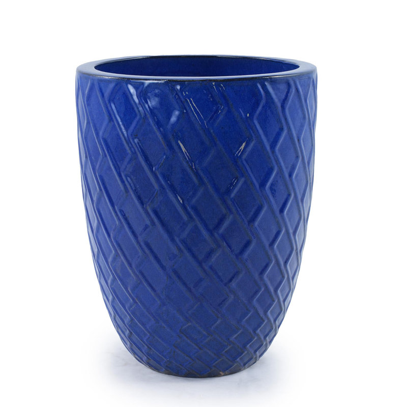 High-quality ceramic flower pots, Dark Blue