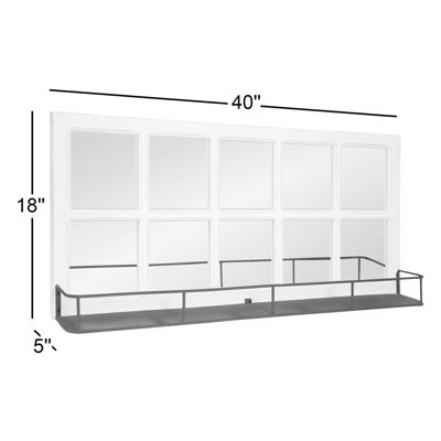 Prout Flat Mirror with Shelves