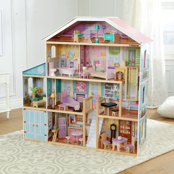 Barbie Dream House Size Dollhouse Furniture Girls Playhouse Townhouse Fun  Play,.