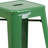 Commercial Grade Metal Counter Height Stool Set Of 4, Backless Indoor/Outdoor Stackable Barstools With Square Seats