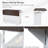 54.9" Kitchen Island With Drop Leaf, Power Outlet, Kitchen Storage Cart With 4 Door Shelves, Cross Barn Doors & Visual Glass Door, Rolling Kitchen Island On 4 Wheels For Kitchen, Dining Room,white-1682508177