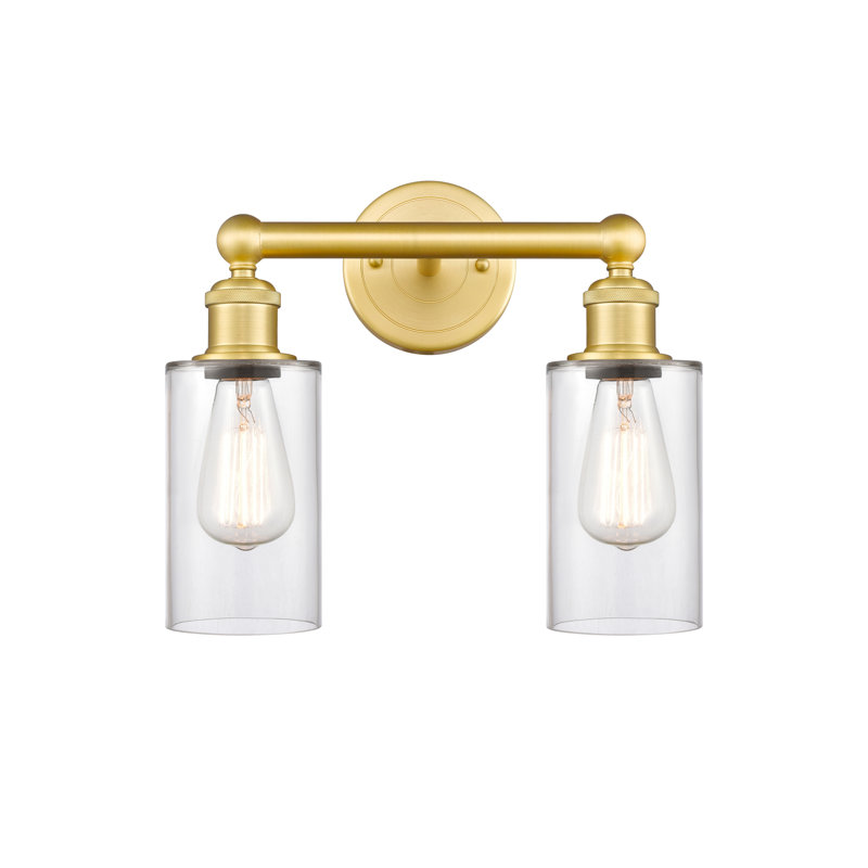 Caldello 2 - Light Dimmable Vanity Light, Clear, Satin Gold