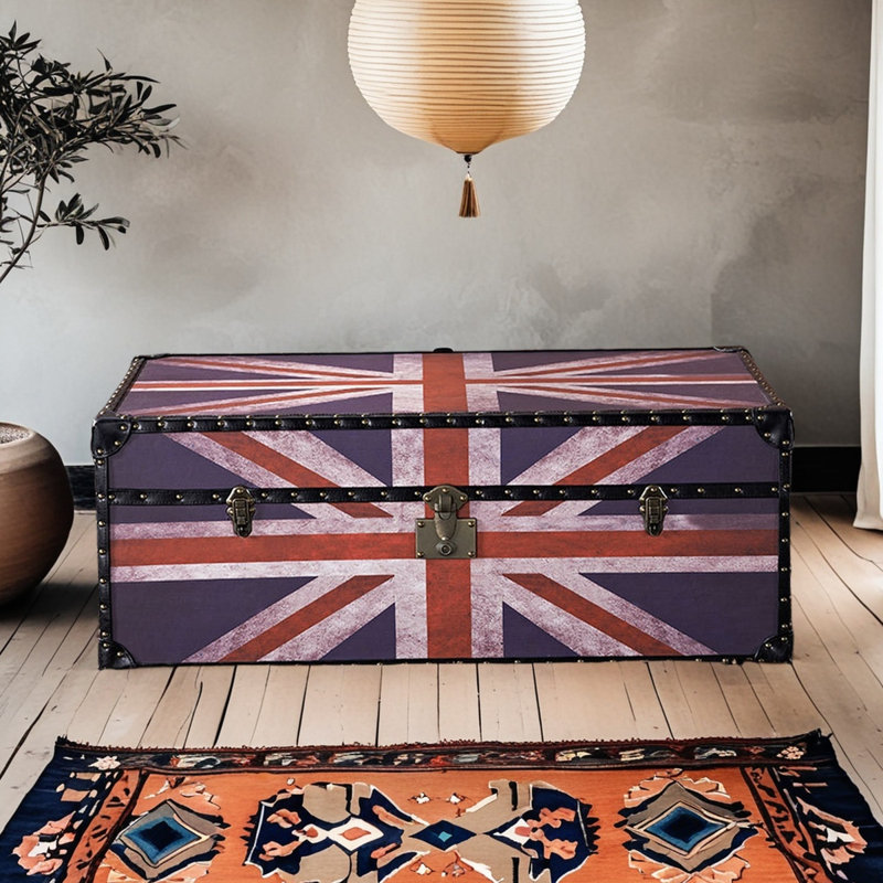 Extra Large Rectangular Coffee Table Vintage Trunk