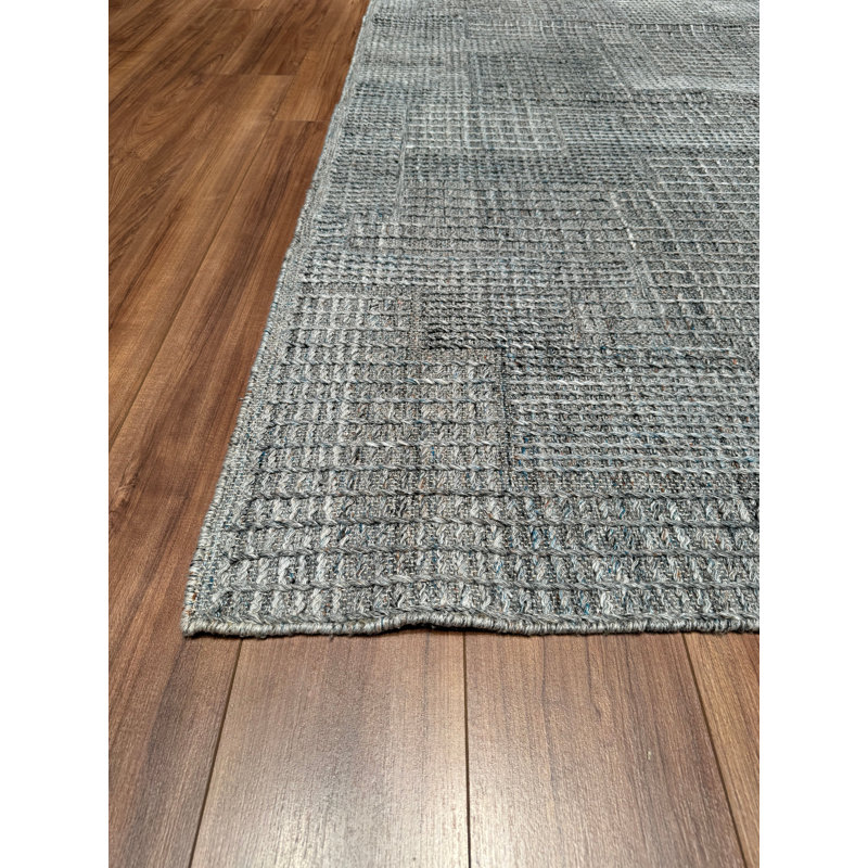 Tapis en laine et coton gris noué à la main Original Original