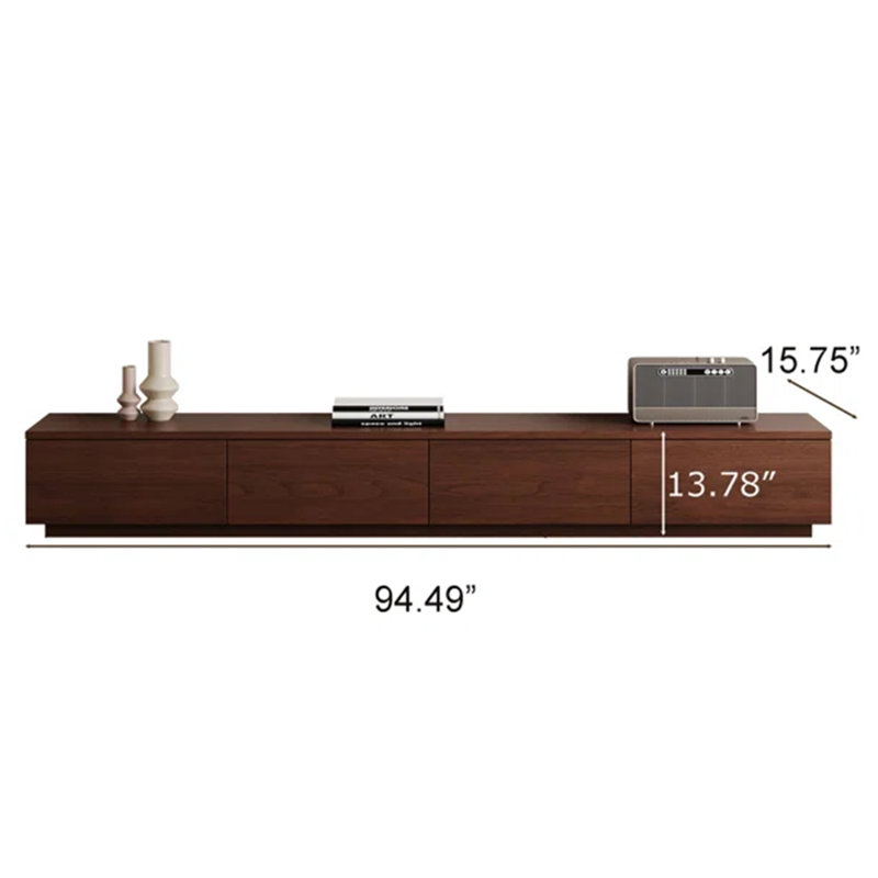 Meuble télé 94,5 po Mid Century Modern, H 13,78 po x L 94,49 po x l 15,75 po