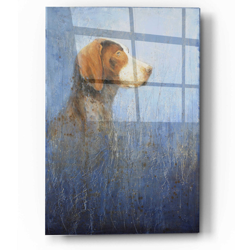 «A Very Good Dog» par Matt Flint, art mural en verre acrylique, H 16 po x l 12 po