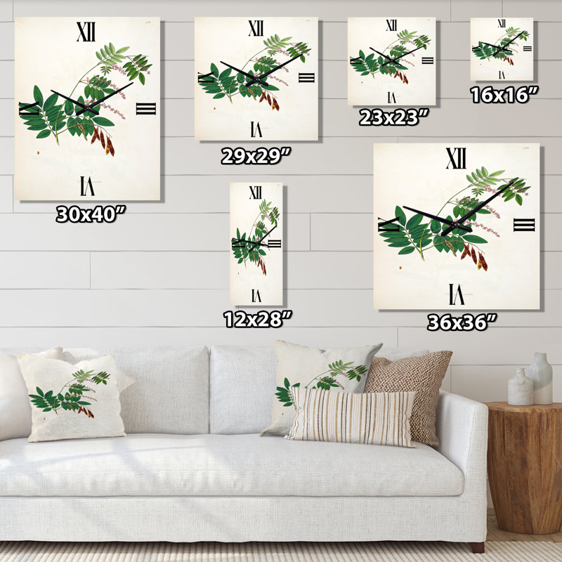 Horloge murale rétro Vintage Botanicals, Petit