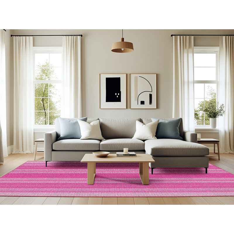 Tapis de zone mauve à motifs, Rectangle 6 pi x 9 pi