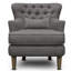 Fauteuil l 32 po capitonné en lin-831465433