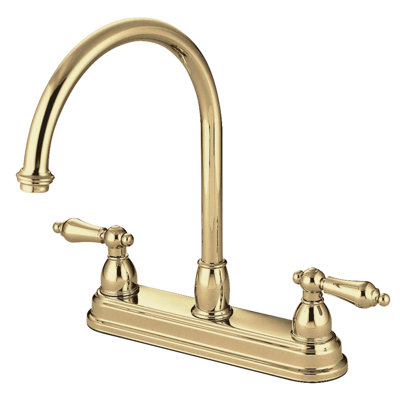 Kingston Brass Restoration Two-Handle 8" Centerset Kitchen Faucet
