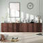 Buffet Paulsboro 150 cm avec motif en spirale, meuble de rangement moderne à 4 portes pour la cuisine ou le salon, rouge-1512281536