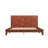 Mid-Century Modern Walnut Platform Bed Frame with Headboard, Solid Wood, Wood Slat Support, No Box Spring Needed,Queen,Brown-302063035-302063034
