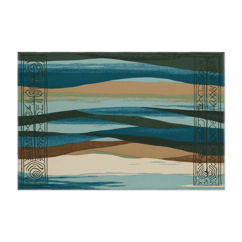 Tapis intérieur et extérieur Celestial Driftwood, Rectangle 9 pi x 12 pi