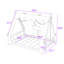 Wood House-Shaped Bed With Tent And Light-969999189-969999191