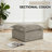 Upholstered Camel Chenille Square Ottoman with Oversized Soft Cushion Top – Fully Compressed, No Assembly Required-1954391193
