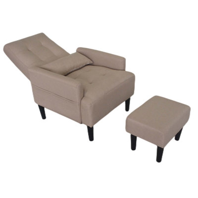 Natalio 26.77'' Wide Tufted Lounge Chair and Ottoman -  Corrigan StudioÂ®, 44677878A3C7407DA98AB1185578AF8B