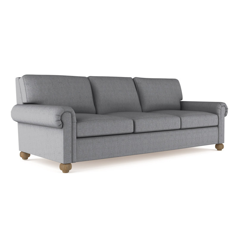 Canapé Leroy, Ponce de lin Box Weave, H 36 po x l 84 po x P 43 po, Brun foncé